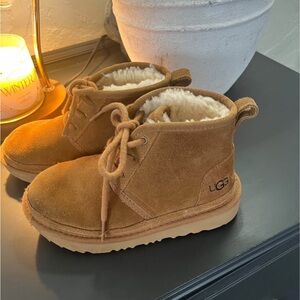 UGG Tan Suede Lace-Up Boots